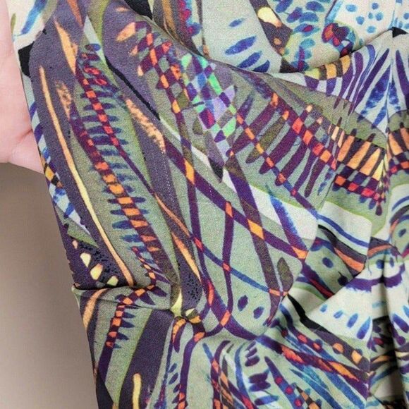 Nicole Miller Size 2 Silk Multicolor Mini Dress Spaghetti Straps - Picture 8 of 12